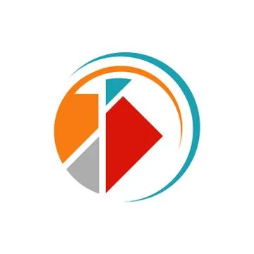 Abstract circle logo vector design graphic element template Stock Illustration