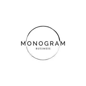Abstract circle monogram logo design inspiration Stock Illustration
