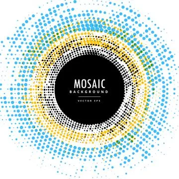 Abstract circle mosaic background effect Stock Illustration
