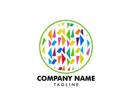Abstract Circle Mosaic Logo Design Template 스톡 일러스트