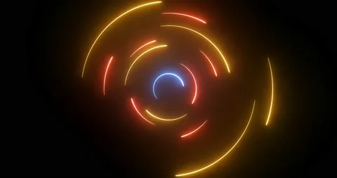 Abstract Circle neon background. Видео 189142268