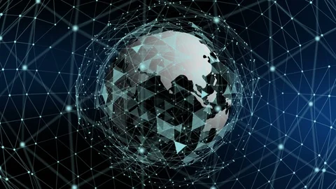 Abstract circle network looping. Stock Footage 86413781