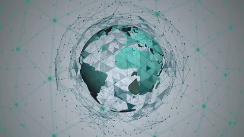 Abstract circle network looping. Stock Footage 86432806