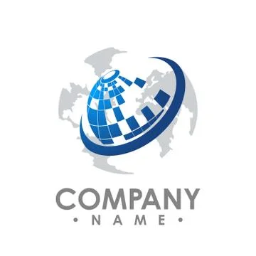 Abstract circle network technology logo, vector unique abstract circle logo t Stock Illustration