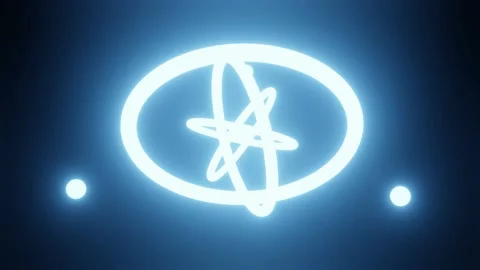 Abstract Circle Particle Blue Background, 4K Motion Background Loop, Glowing Stock Footage 232387453