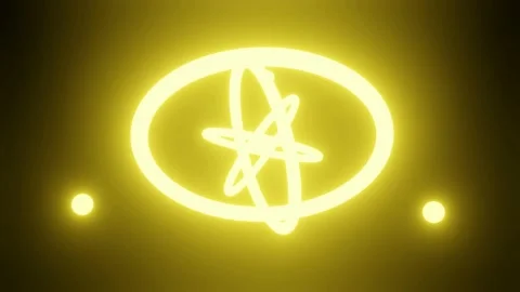 Abstract Circle Particle Yellow Background, 4K Motion Background Loop, Glowing Stock Footage 232387461