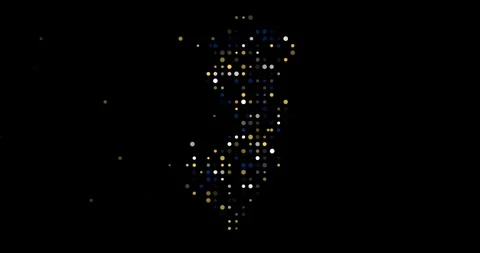 Abstract Circle Particles Falling to Form New Jersey State Shape Stock Footage 321942658