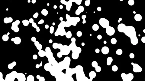 Abstract Circle Particles Falling Like Rain Before Morphing into Paint Liquid Stock Footage 317369079