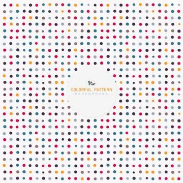 Abstract circle pattern artwork of minimal colorful background. Illustrazione stock