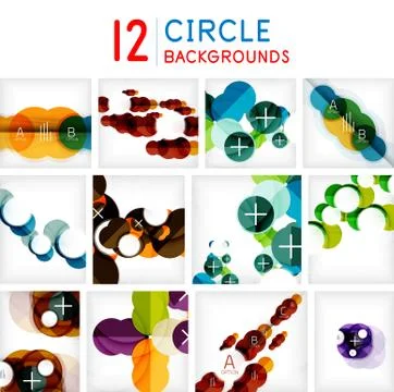 Abstract circle pattern background collection, geometric creative texture for Stock Illustration