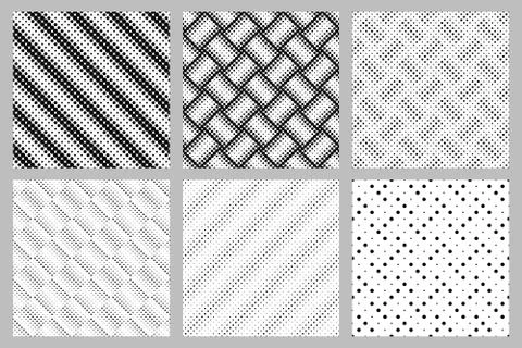 Abstract circle pattern background set - vector designs Illustrazione stock