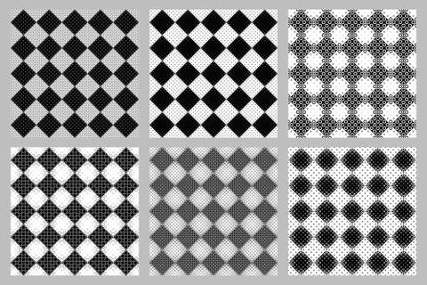 Abstract circle pattern background set - vector graphic 스톡 일러스트