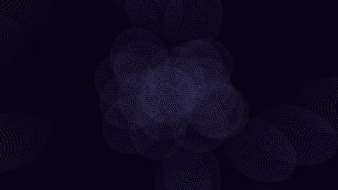 Abstract circle pattern on black background Stock-Footage 311600424