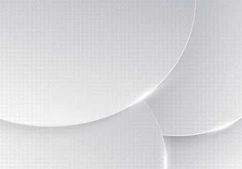 Abstract circle pattern design of luxury template gray and white style. Stock Illustration