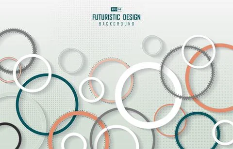 Abstract circle pattern of geometric decorative artwork degsign template. Stock Illustration