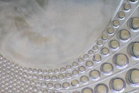 Abstract circle pattern in a glass brick as glass background Stock Photos