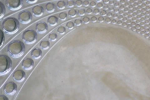 Abstract circle pattern in a glass brick as glass background Stock Photos