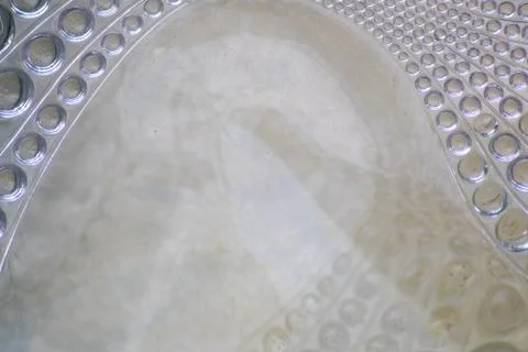 Abstract circle pattern in a glass brick as glass background Stock Photos