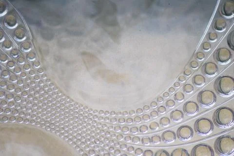 Abstract circle pattern in a glass brick as glass background Stock Photos