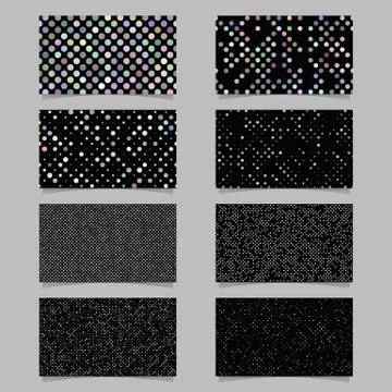 Abstract circle pattern mosaic card background template set 스톡 일러스트