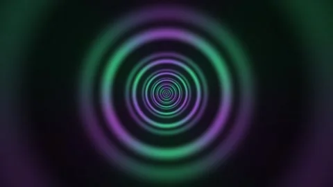 Abstract circle pattern with purple and green colors Stock Footage 340272434