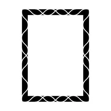 Abstract circle pattern rectangle frame vector illustration with decorative.. Stock Illustration