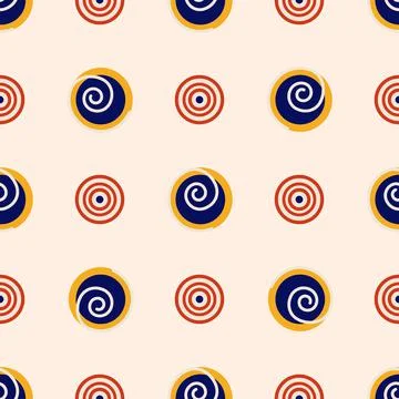 Abstract circle pattern for use in textile or packaging design Illustrazione stock