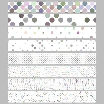 Abstract circle pattern web banner background set Stock Illustration