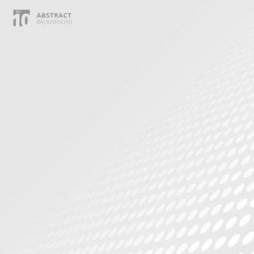 Abstract circle pattern white and gray color perspective background with copy Illustrazione stock