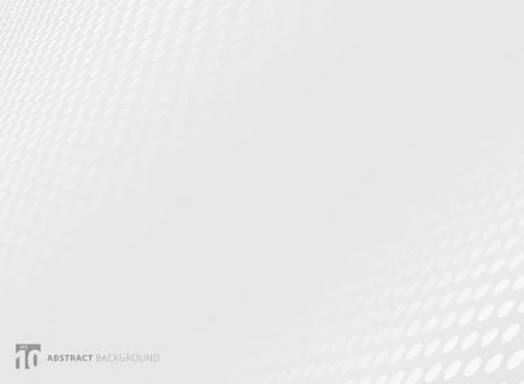 Abstract circle pattern white and gray color perspective background with copy Illustrazione stock