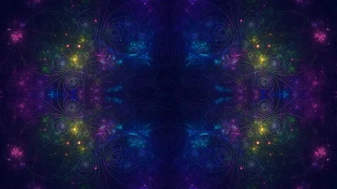 Abstract circle pattern.Geometrical symmetrical ornament. Kaleidoscope effect. Stock Footage 80294308