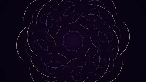 Abstract Circle Patterns on Dark Background. Stock Footage 330132302