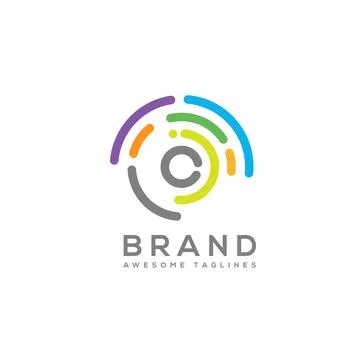 Abstract circle perspective technology Stock Illustration