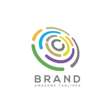 Abstract circle perspective technology Stock Illustration