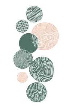 Abstract circle poster, creative minimalist round artistic composition ideal for Stock Illustration