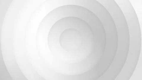 Abstract circle radial loop background in white and gray colours 3d bg animation Stock Footage 167565589