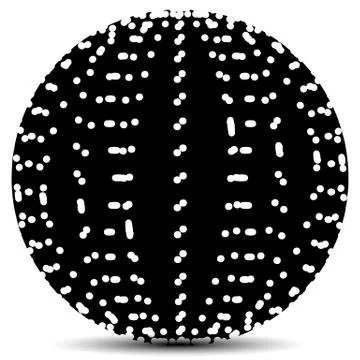 Abstract Circle with Random Holes Stock Illustration