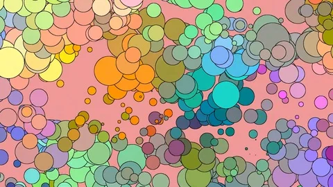 Abstract circle repetitive pattern Stock Footage 127248814