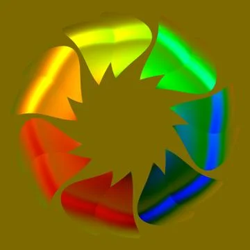 Abstract Circle of Ribbons Stock Illustration