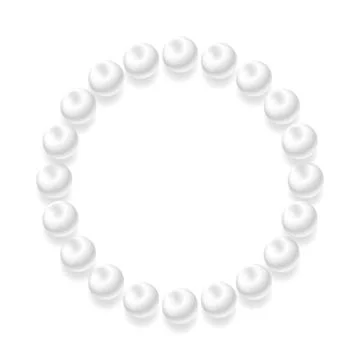 Abstract circle ring from grey glossy beads modern background Stock Illustration