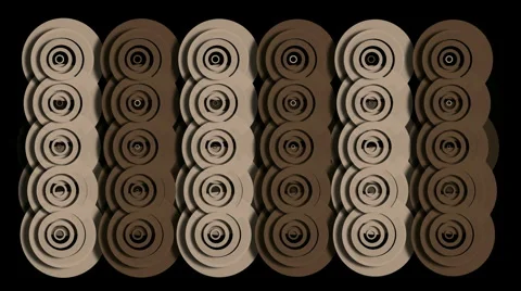 Abstract circle ring ripple cloud pattern round paper biscuit snacks texture. Stock Footage 981914