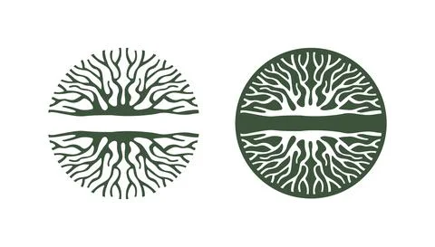 Abstract Circle Root Vector Sign Stock Illustration