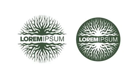 Abstract Circle Root Vector Sign Stock Illustration