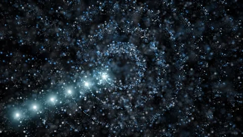 Abstract circle rotation particles looping animation Vidéo 337737073