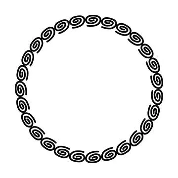 Abstract circle round border flower frame ring for decoration ornament Stock Illustration