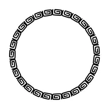 Abstract circle round border flower frame ring for decoration ornament Illustrazione stock
