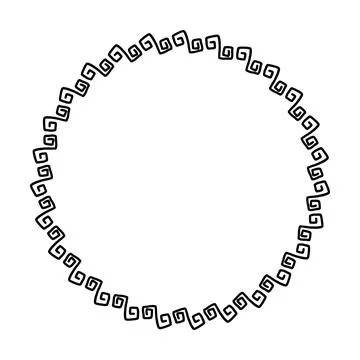 Abstract circle round border flower frame ring for decoration ornament Stock Illustration