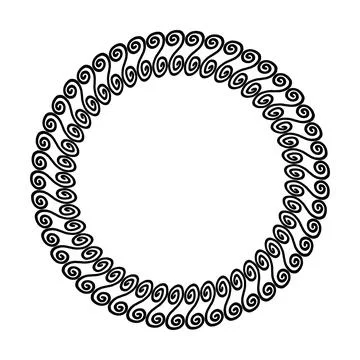 Abstract circle round border flower frame ring for decoration ornament 스톡 일러스트
