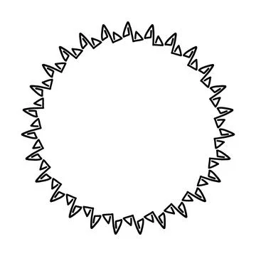 Abstract circle round border flower frame ring for decoration ornament Stockillustratie