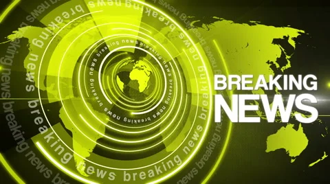 Abstract circle round breaking news background 4K yellow Stock Footage 59841802